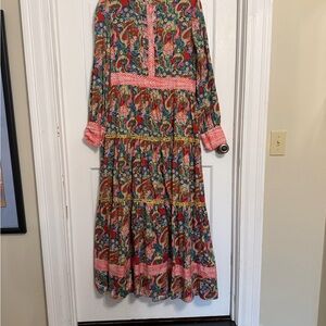 Vibrant Long Sleeve Floral Dress